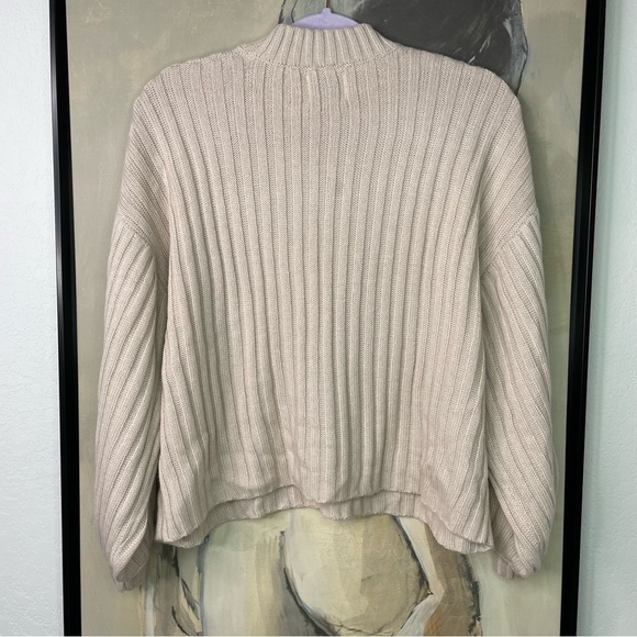 PRINCESS Polly Pastel Pink Cropped Boxy Blouson Sleeve Knit Sweater - Picture 5 of 5
